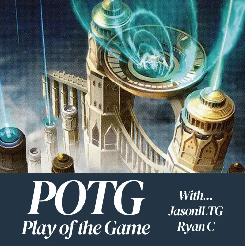 Play of the Game podcast cover — Academy Ruins art with POTG title